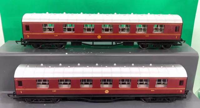 HORNBY OO R422A LMS CK COMPOSITE CORRIDOR COACH 1st/3rd 3934 - CRIMSON (2)