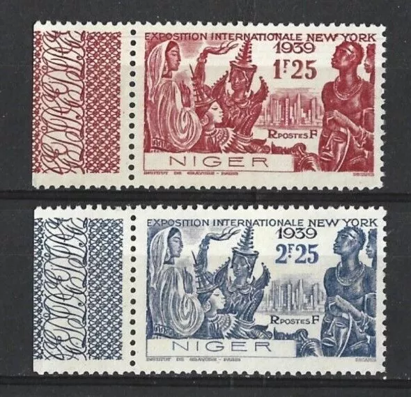 French colony  NIGER  1939. 2.new stamps ** "International exhibiti....(8304°