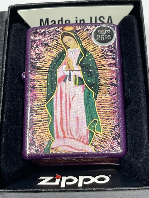 Zippo 2008 Blessed Mother Virgin Mary Purple Shimmer Lighter Sealed In Box C343
