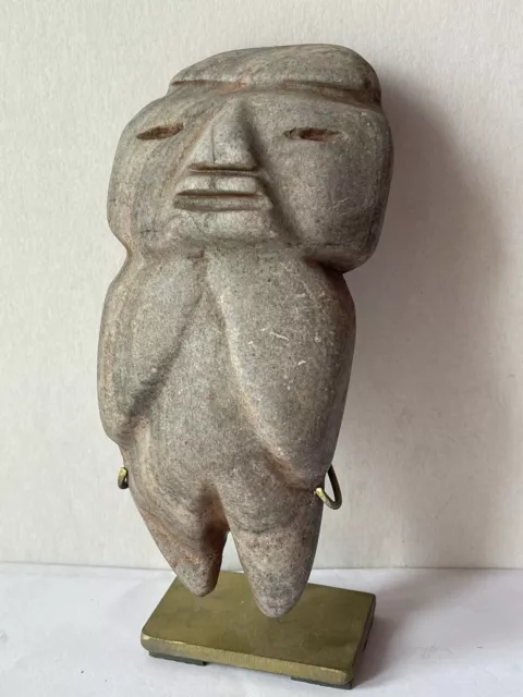 Ancient Precolumbian Mezcala  Mayan Olmec Stone Figure