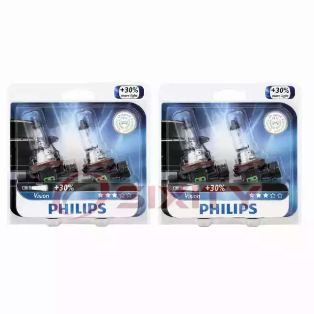 2 pc Philips Low Beam Headlight Bulbs for Saab 9-3 9-3X 9-7x 2005-2011 ug
