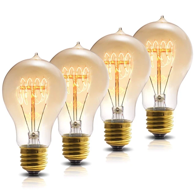 A19 Vintage Light Bulbs Antique 40W Incandescent Edison Light Bulbsn