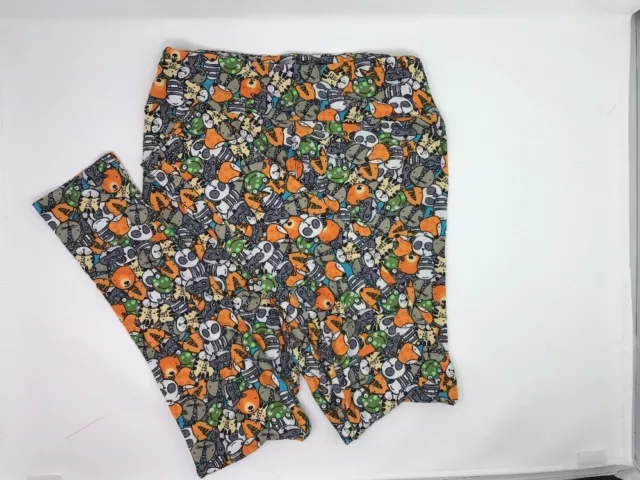 Lularoe OS Leggings Collage of animal faces with emphasis on eyes LL114 Unicorn