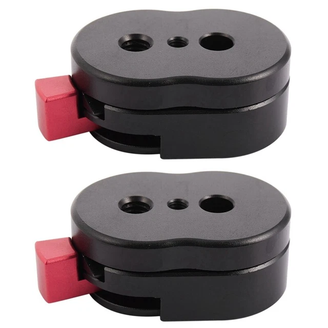 2X monitor de campo placa de cambio rápido para monitor LCD brazo luz led cámara CaJ1W5