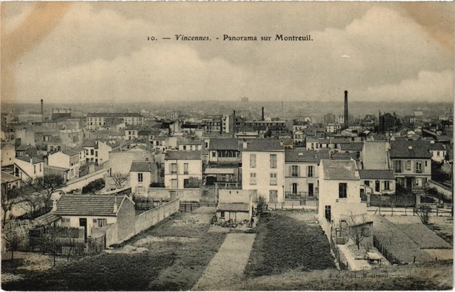 CPA Vincennes panorama sur Montreuil (1347144)