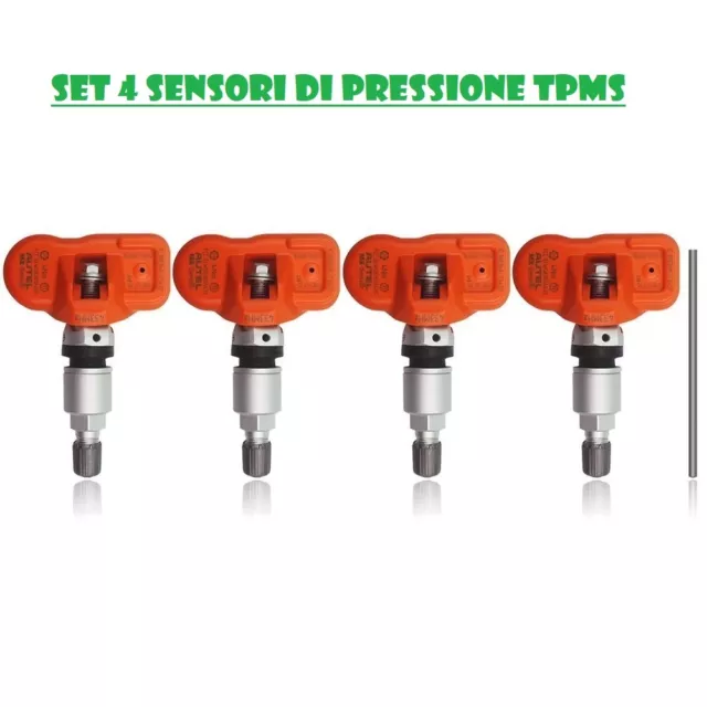 Set Di 4 Sensori Di Pressione Pneumatici Tpms Configurati Compatibili Hyundai