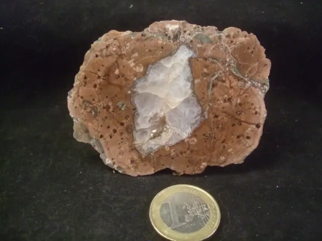 Quarz Porphyr Geode Thüringen/Finsterbergen 138 Gramm Schneekopfkugel-Geoden