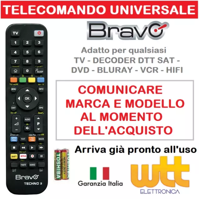 TELECOMANDO UNIVERSALE COMPATIBILE Tv Lcd Led Televisore Decoder Ricevitori  Dvd EUR 11,90 - PicClick IT