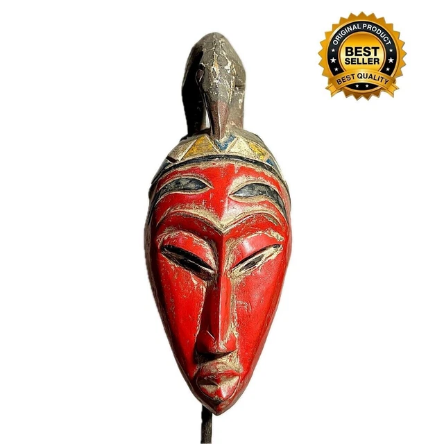 MASQUE TRIBAL AFRICAIN Lega en bois art primitif décoration maison