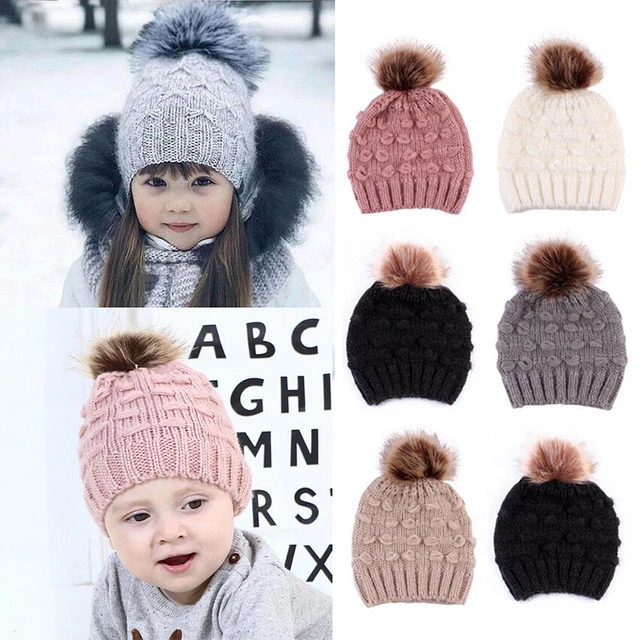 Cappello berretto berretto neonato bambino e bambino neonato inverno caldo all'uncinetto lavorato a maglia