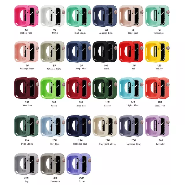 Silicone TPU iWatch Case Cover For Apple Watch Series 8 7 6 5 4 SE 40/44/41/45mm