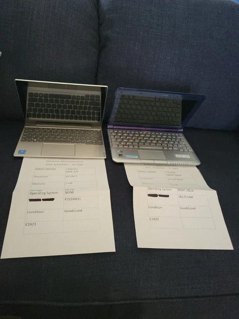 Lot Of 2 Laptop Toshiba & Lenovo ( see info)