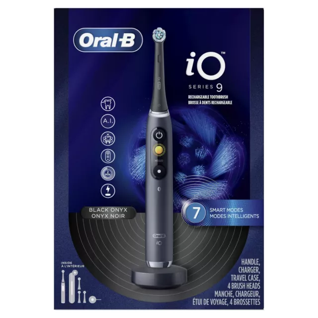 Oral-B IO9 M9.4B2.2A BK iO Series 9 Electric Toothbrush with 4 Brush Heads,