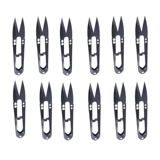 12x Tijeras de coser Hilo de alto carbono Hilo Clippers Cortador de hilo