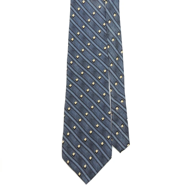 Harve Benard by Benard Holtzman Men's Silk Striped Blue USA Neck Tie 4" x 58"