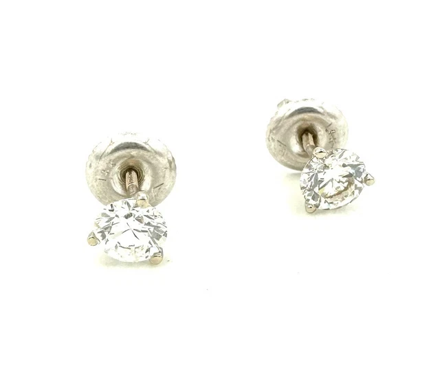 Boucles D'Oreilles Puce Carré 10mm Émeraude Cz - Plaqué Or 18K 5 Microns, Neuf Avec Étiquettes