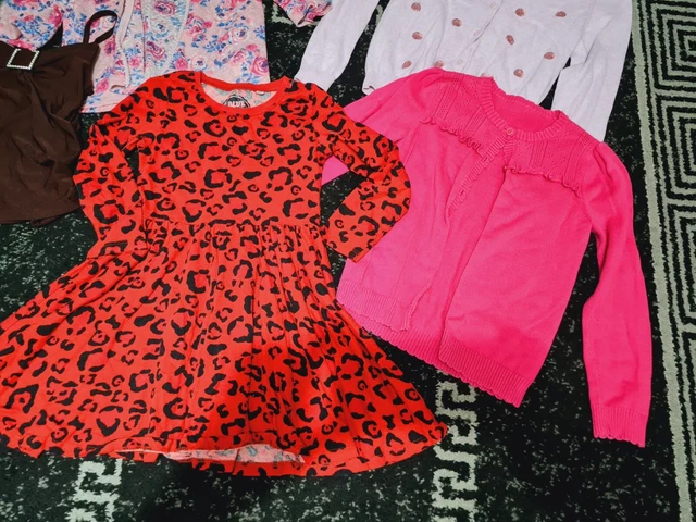 #A49 Enorme pacchetto di vestiti per ragazze 6-7 anni NEXT GEORGE PRIMARK BLUEZOO H&M 7