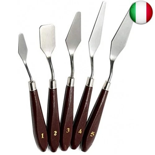 5 pezzi spatole per pittura a olio set di coltelli per pittura, set di spatole