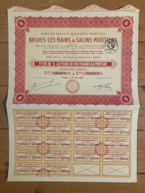 Title 5 actions: Mineral Waters of BRIDES-LES-BAINS & SALINS-MOUTIERS (B5)