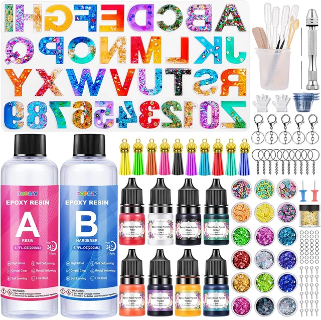 Resina Epossidica Trasparente Kit, 192 PCS Kit Resina Epossidica Completo, Compr