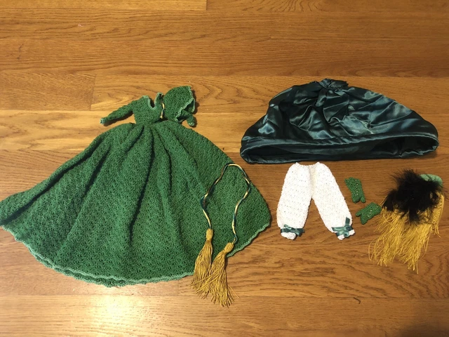 VINTAGE CROCHET GONE With The Wind Scarlett's Curtain Dress Finished Barbie $100.00 - PicClick VINTAGE CROCHET GONE With The Wind Scarlett's Curtain Dress Finished Barbie $100.00 - PicClick