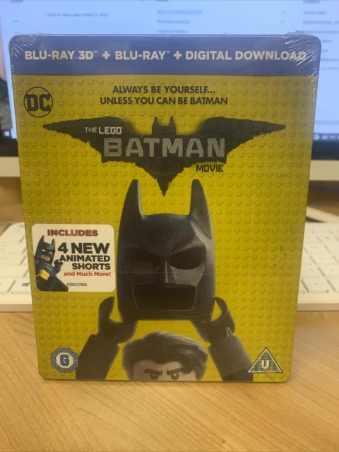 The Lego Batman Movie - 3D + 2D Blu-Ray (2017, 2 Disc) Steelbook - DC ⭐️NEW⭐️
