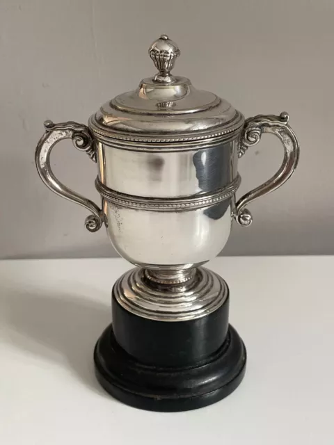 Vintage Silver Plate Shooting Trophy on Stand dated 1939