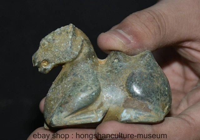 2.4 " Old Chinese Bronze ware Dynasty Fengshui Animal Camel Statue Pendant