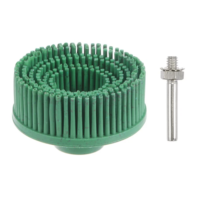 2Inch 50 Grit Abrasive Coating Removal Bristle Disc with 1/4 Inch Shank, Green 2Inch 50 Grit Abrasive Coating Removal Bristle Disc with 1/4 Inch Shank, Green