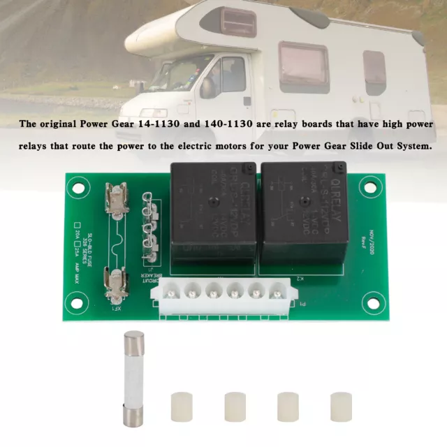 Caravan RV Power Gear 14-1130/140-1130 Slide Out Relay Control Board 246063 F8