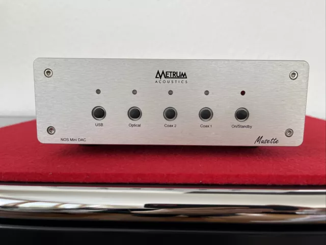 Metrum Musette NOS Mini DAC convertitore analogico digitale con pannello frontale argento