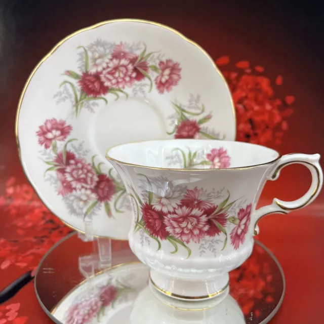 Paragon Vintage Flower Festival K Pink Floral ￼Bone China Teacup And Saucer UK