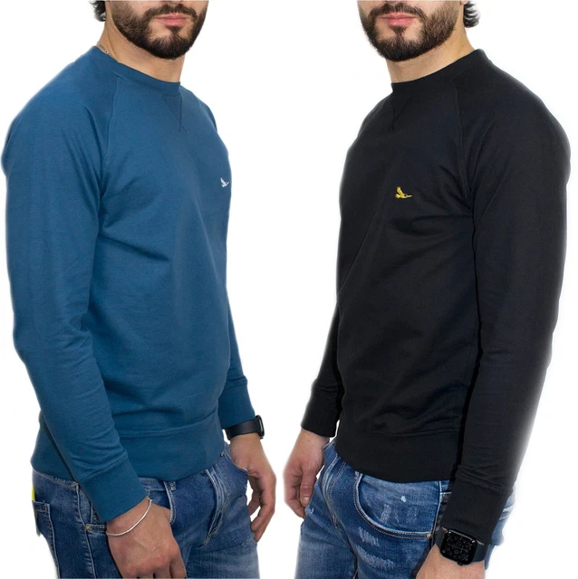 Maglione uomo maglioncino girocollo cardigan slim fit cotone felpa RDV