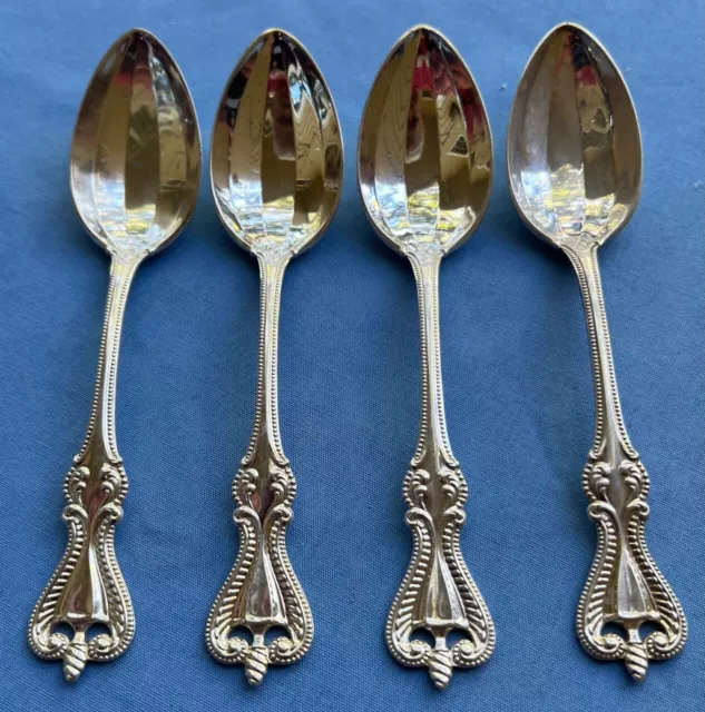 Set of 4 Towle Old Colonial Sterling Silver Teaspoons NO MONO