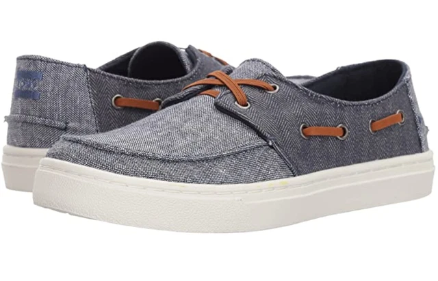 Toms navy deals slub chambray