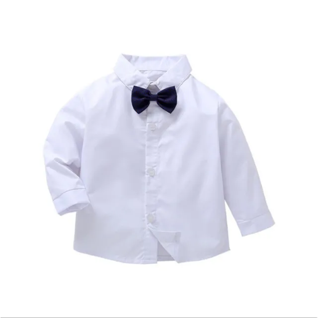 Baby Junge Gentleman Outfits Taufanzug Hochzeitanzug Langarmshirt+Weste+Hosen * 10