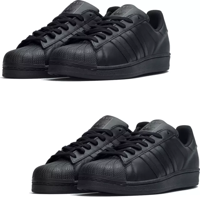 Scarpe da ginnastica Adidas Superstar da uomo scarpe casual stringate nere