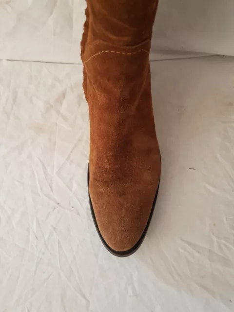 Bottes cavalières SAN MARINA daim marron P38
