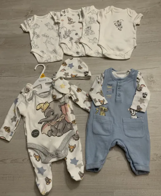 Unisex Baby Clothes Bundle 0-3 Months Gift Set Sleepsuit Disney outfits classics