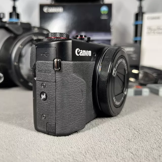 Canon PowerShot G7 X Mark II Diving Set 20.1 MP Digital Camera Black W/ Box 3