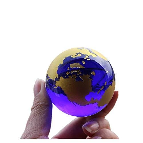 Cristal Vidrio Mármoles Globo Tierra Mapa Mundial Cristales de Cuarzo Esfera Terrario