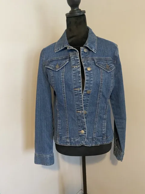 Charter Club Jean Jacket Womens Petite Small Stretch