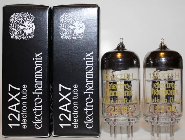 Matched Pair Electro Harmonix 12AX7EH / ECC83 tubes, Brand NEW in Box