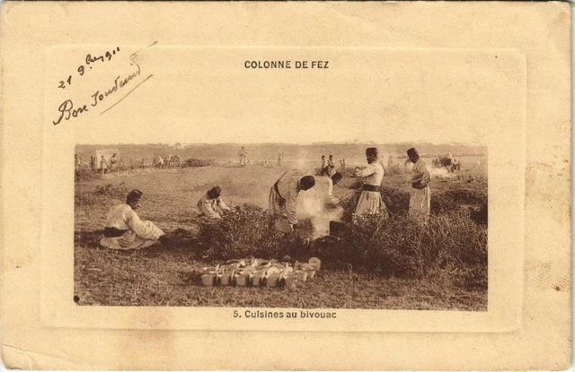 CPA AK Colonne de Fez - Ciusines au Bivouac MAROC (1083093)