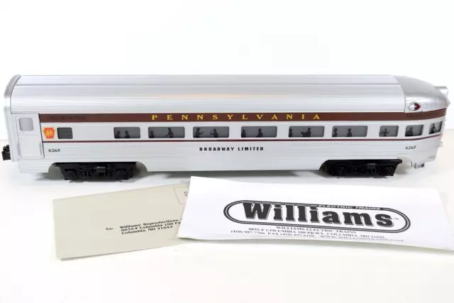 Williams Pennsylvania Railroad Luxury Liner 'Broadway Limited 6265' Aluminum Car 3