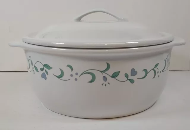 Corelle Coordinate Country Cottage 2.5 Qt + 1.5Qt Round Covered Casserole Dishes