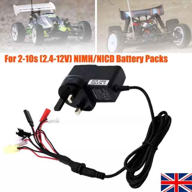 RC Car Airsoft Battery Charger for 2-10s 7.2V 8.4V 9.6V NIMH/NICD Battery Packs