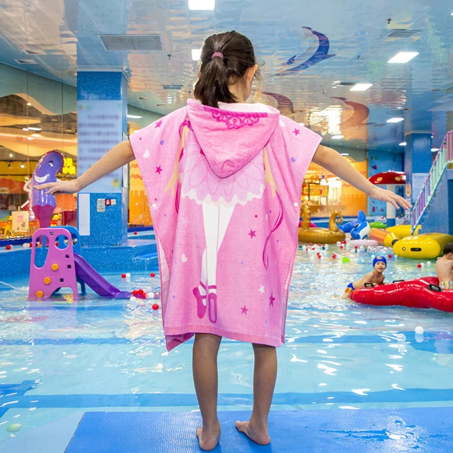 Skin Friendly Kids Bath Poncho Made With Cotton Soft And Comfortable For Hood