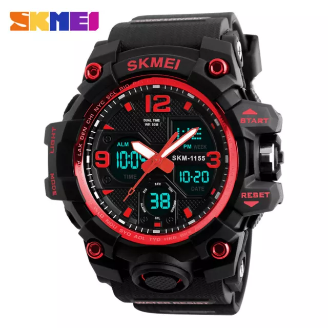 SKMEI Orologio Sportivo Uomo con Calendario Data Cronometro Esterno Orologio da polso Digitale