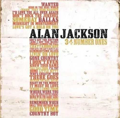 Alan Jackson: 34 Number Ones – 2 Cd Set, Best Of / Greatest Hits, Jimmy Buffett,